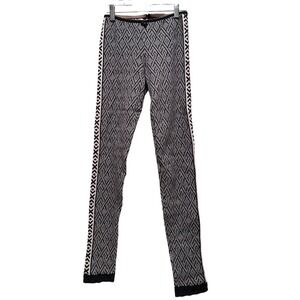 Odd‎ Molly Dark Gray Geometric Knit Leggings Size XS